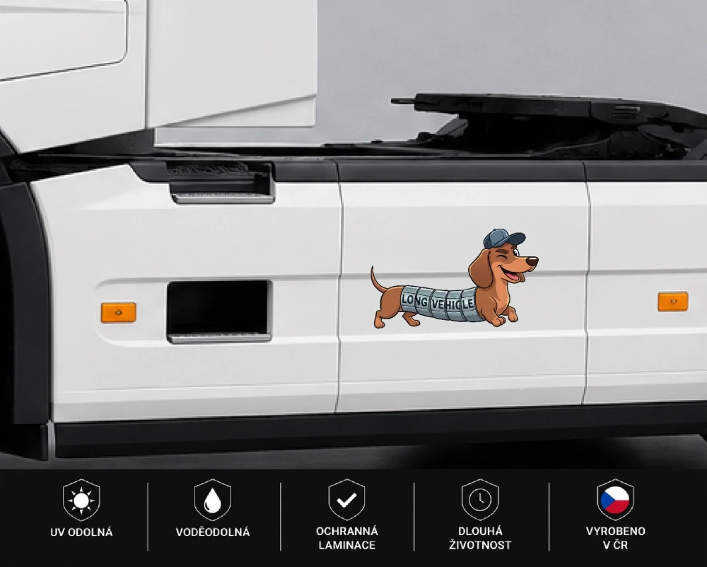 samolepka Long Vehicle Jezevčík