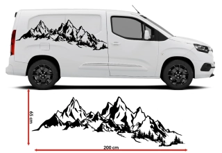 Samolepka hory na karavan