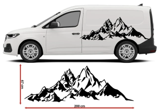 Samolepka hory na karavan