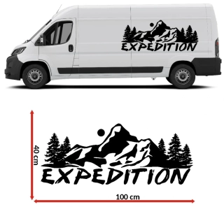 Samolepka hory na karavan