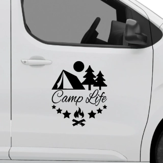 Samolepka camp motiv
