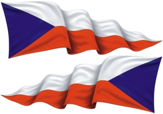 Česká vlajka sada 2ks