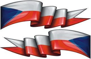 Česká vlajka sada 2ks
