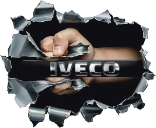 Samolepka Iveco 3D Broken Metal