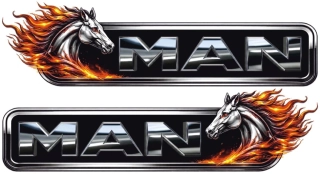 Samolepka MAN Fire Horse  sada 2ks