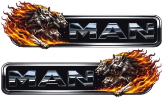Samolepka MAN Fire Wolves sada 2ks