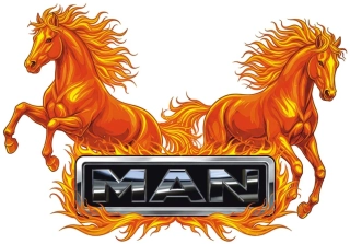 Samolepka MAN Fire Horses