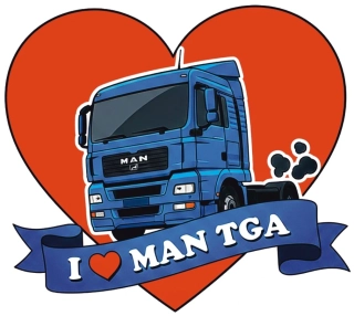 Samolepka I ❤️ MAN TGA