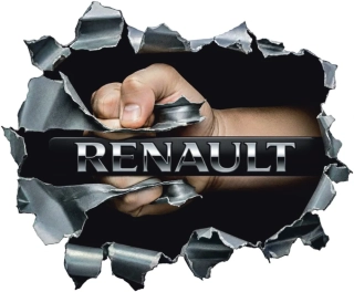 Samolepka RENAULT 3D Broken Metal