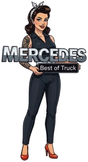Samolepka Mercedes Best of Truck Pin-Up