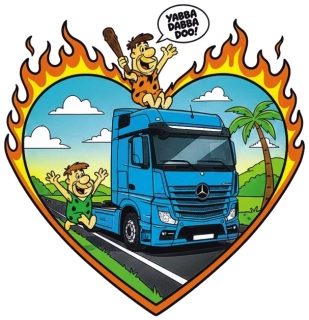 Samolepka MERCEDES Yabba Dabba Doo!