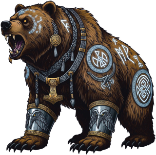 samolepka Runic Bear of Valhalla