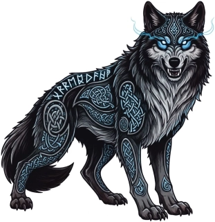 samolepka Fenrir Wolf