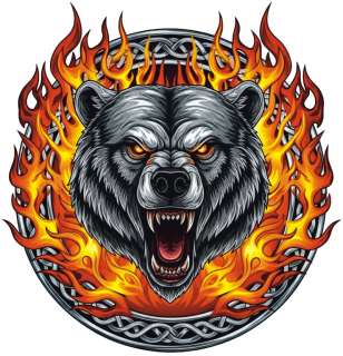samolepka Fire Bear