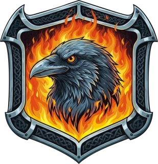 samolepka Fire Raven