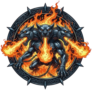 samolepka Cerberus of Fire