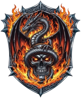 samolepka Dragon Skull