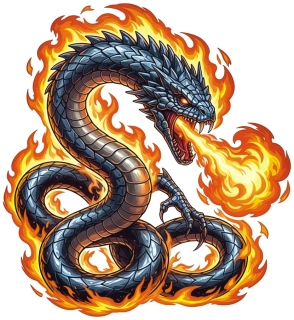samolepka Fire Snake 