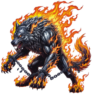 samolepka Fire Fenrir