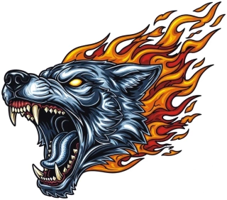 samolepka Infernal Wolf