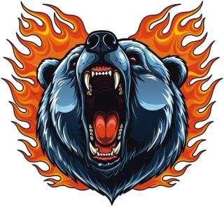 samolepka Infernal Bear