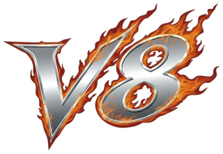 samolepka V8 Flames