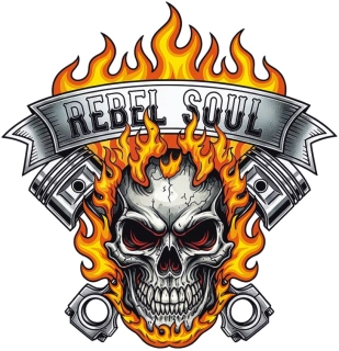 samolepka Rebel Soul Skull