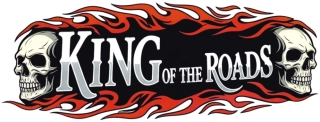 samolepka King of the Roads Skull Flames
