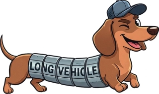 samolepka Long Vehicle Jezevčík