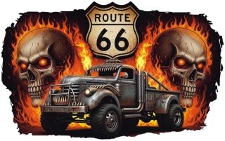 samolepka Route 66 Hell Pickup