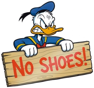 samolepka No Shoes