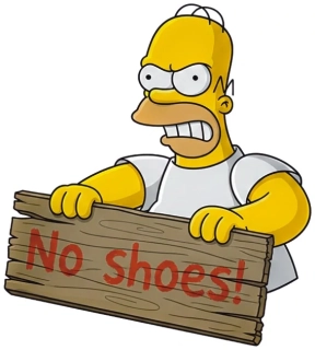 samolepka No Shoes