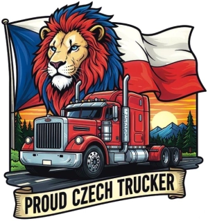 samolepka Proud Czech Trucker
